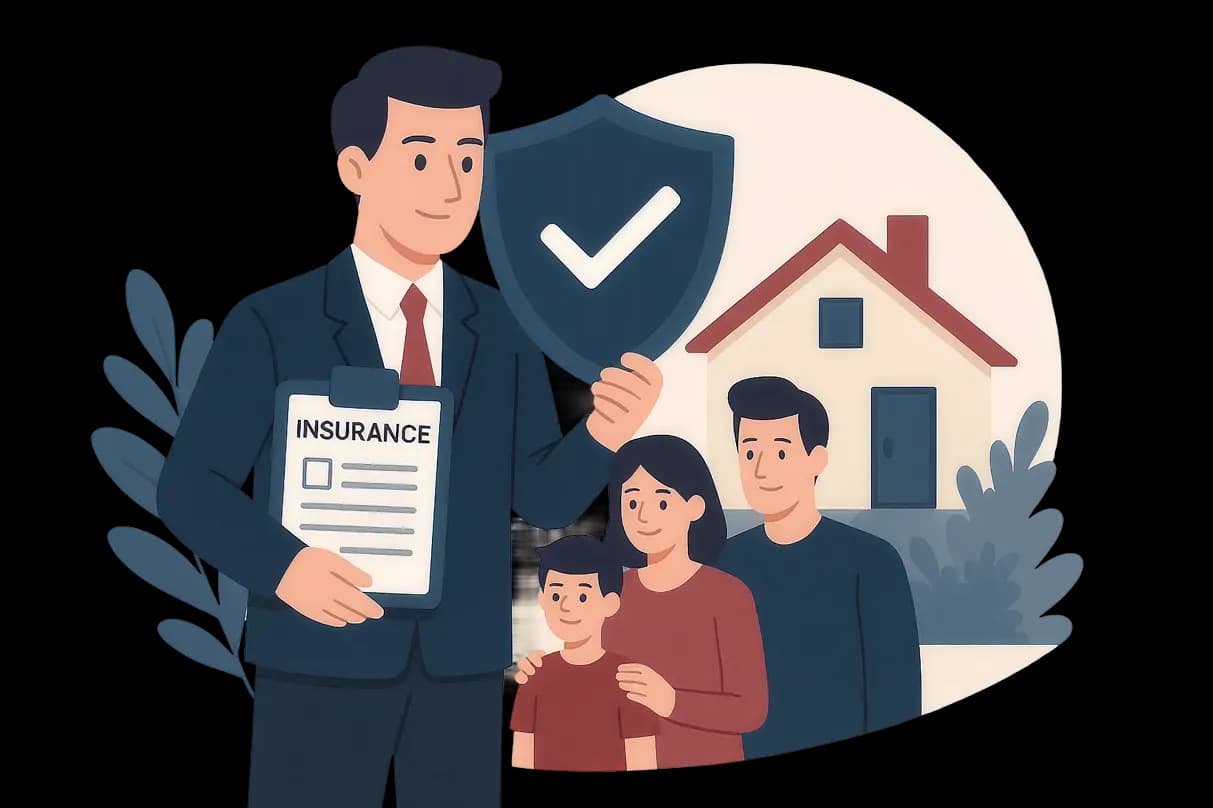 Family protected by insurance